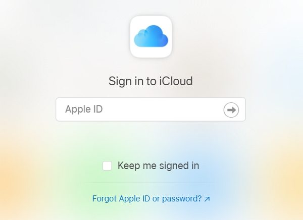 iCloud.comにアクセスしてください
