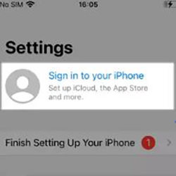 iPhoneにサインインします