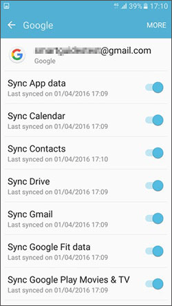 Googleアカウントを使用して、SamsungからHuaweiからHuaweiへの連絡先をコピーします
