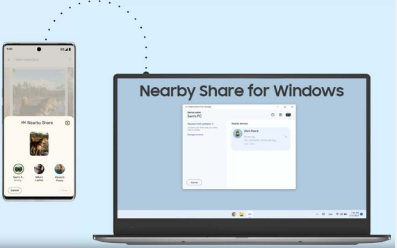 Windowsの近くの共有でコンピューターからAndroidに写真をインポートする方法