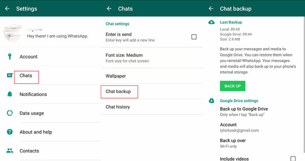Googleアカウントを検査して、バックアップを探しているWhatsAppを修正します