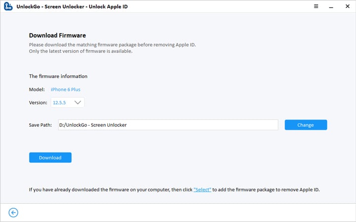 Unlockgo-ファームウェアをダウンロードします