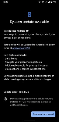Androidシステムの更新