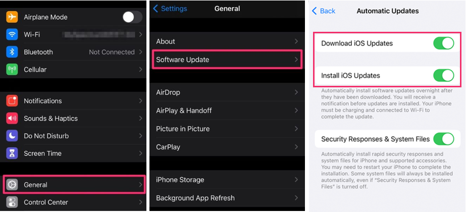 iOSを最新バージョンに更新します