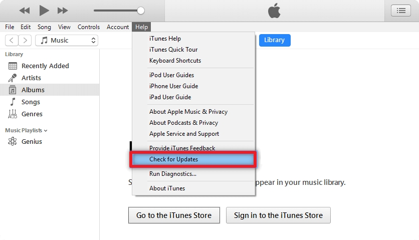 WindowsでiTunesを更新します