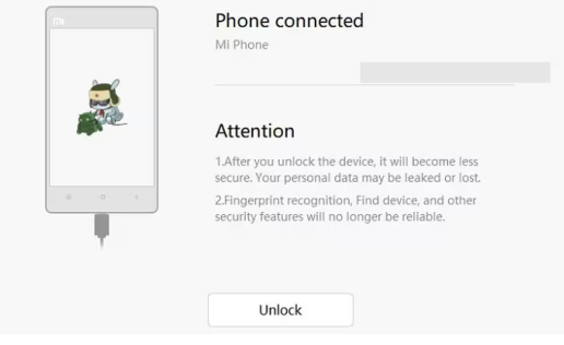 Mi Unlockツールを介してXiaomiのブートローダーのロックを解除します