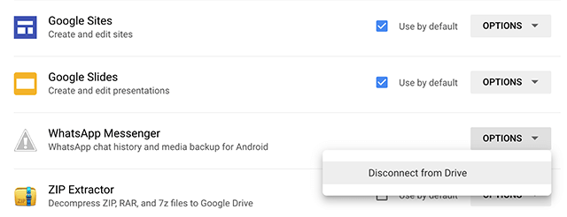 GoogleドライブからWhatsAppバックアップを削除します