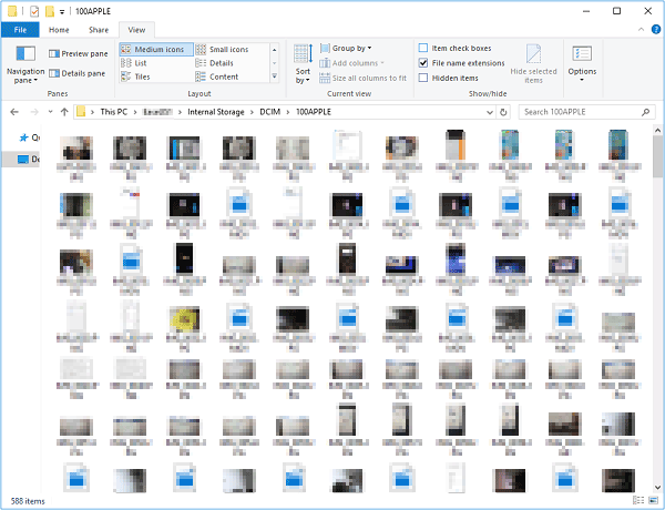 DNDによって品質を失うことなくAndroidにiPhoneの写真を送信する